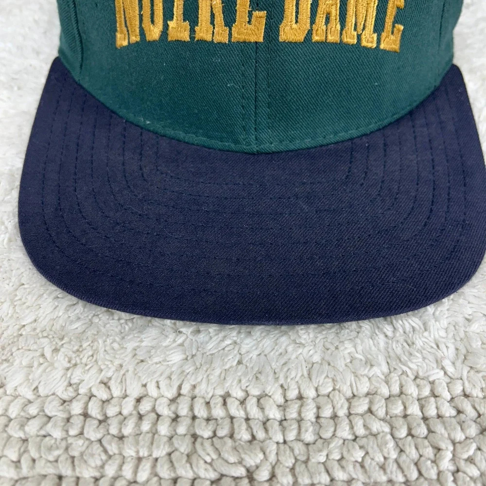 Vintage Notre Dame Fighting Irish Fitted Hat 7 1/4 Two Tone Cap NCAA Made in USA